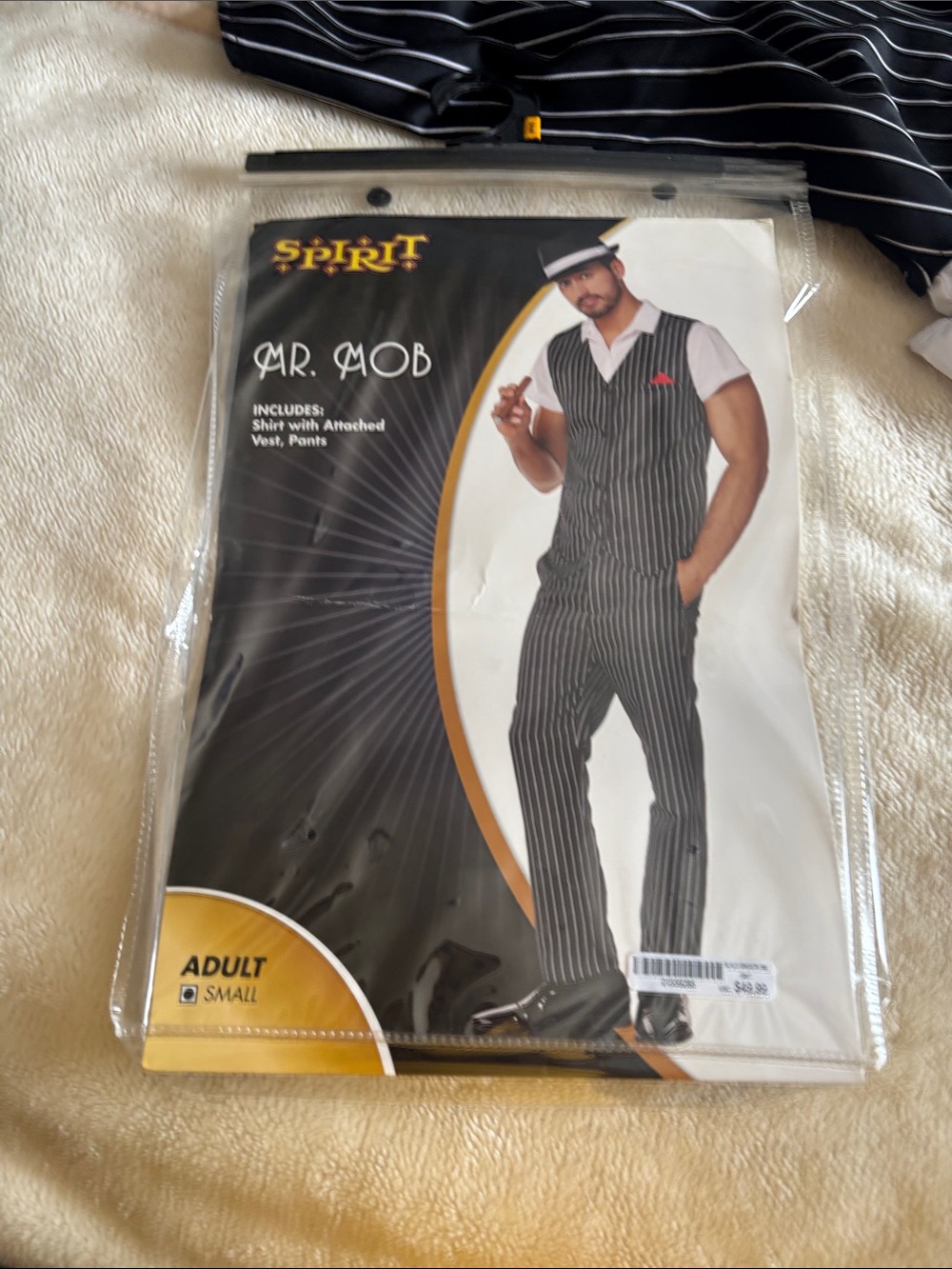 Spirit Black with White Pinstripe Men’s Costume Pants